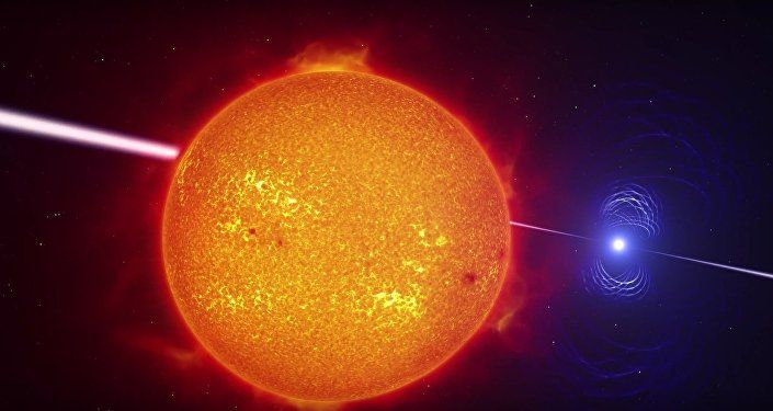Artist’s impression video of the exotic binary star system AR Scorpii