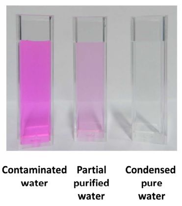 Contaminated water can be cleaned up to varying levels of purity with a new artificial leaf. Photo: American Chemical Society 