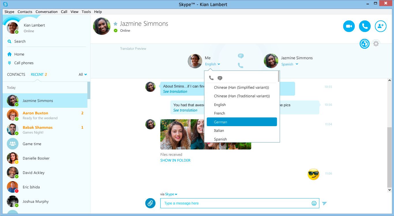 Skype Translator desktop
