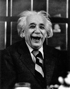 einstein laughing